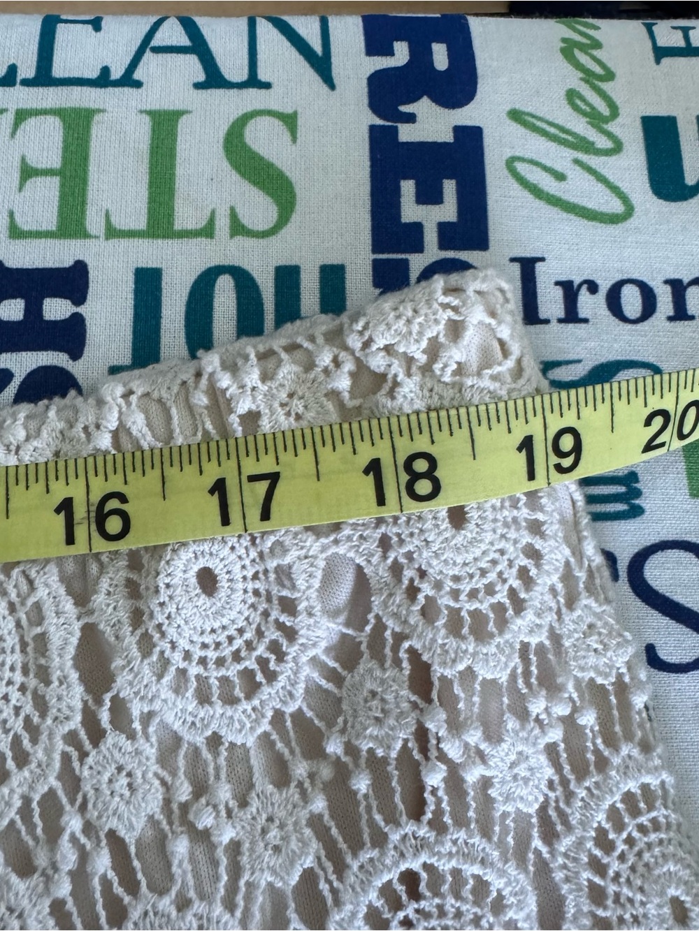 Upcycled Cream Lace Crochet Maxi Skirt Western Boho - Picture 7 of 8
